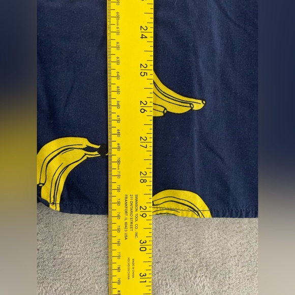 Goodfellow Shirt Mens XL Blue Banana Print Hawaiian Button Up Short Sleeve Rayon - Picture 6 of 10